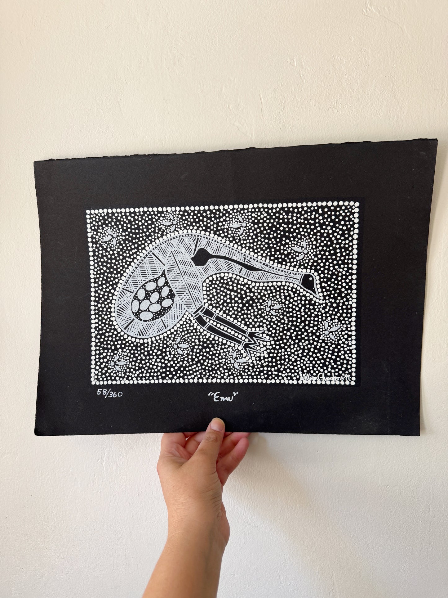 Custom Listing for Miriam (Emu Painting)