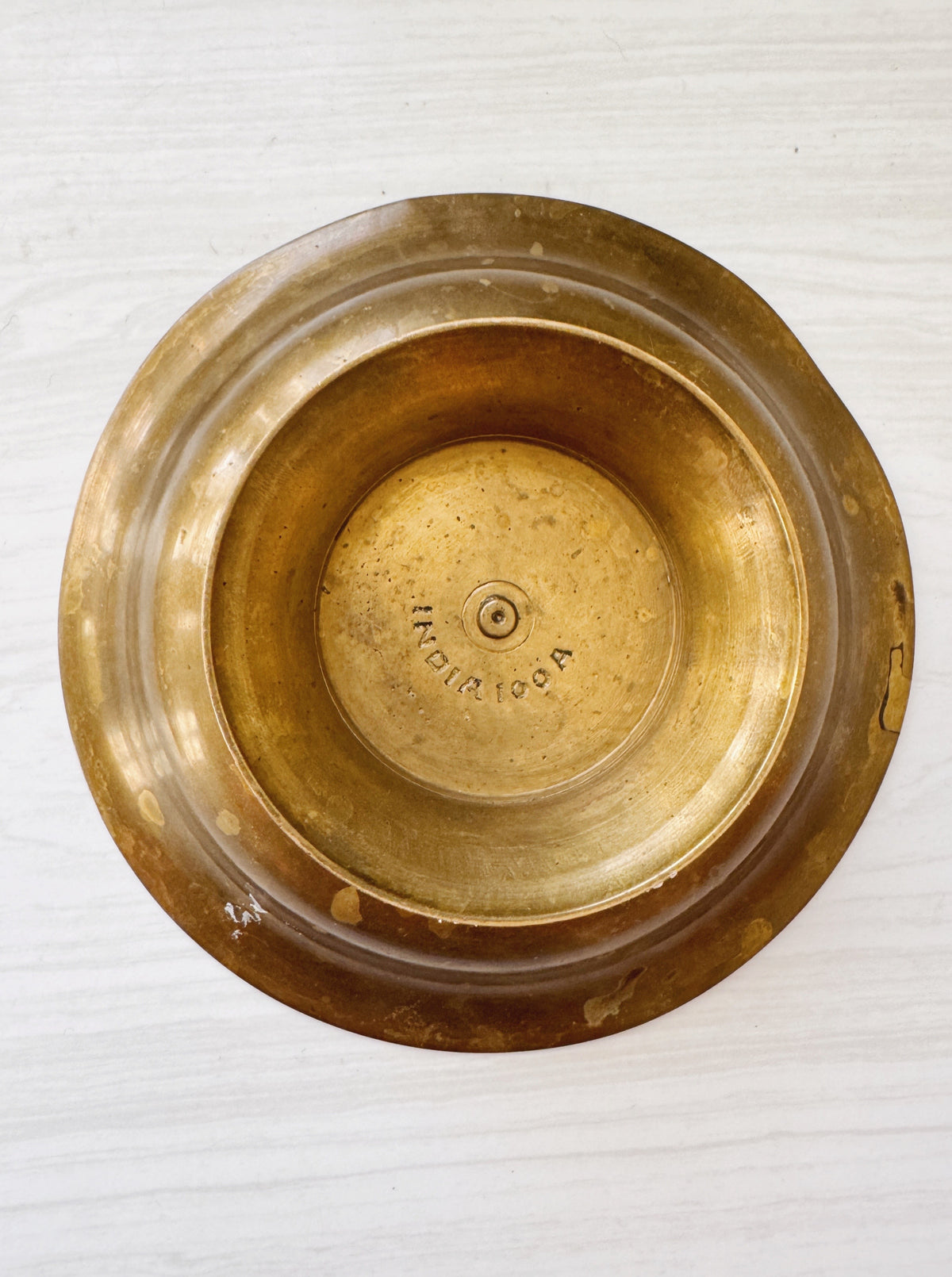 Etched Brass Pedestal Dish