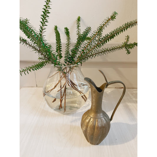 Etched Brass Vase