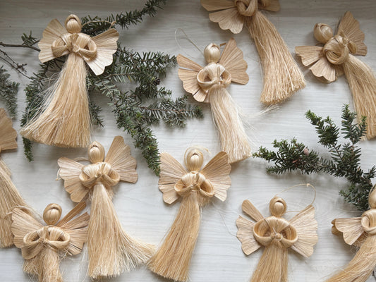 Fiber Angel Ornaments