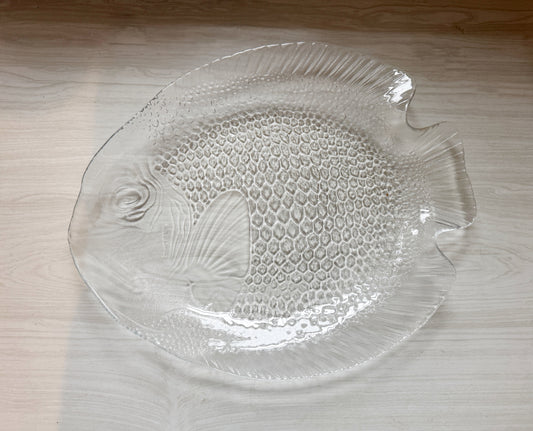 Pressed Glass Fish Platter