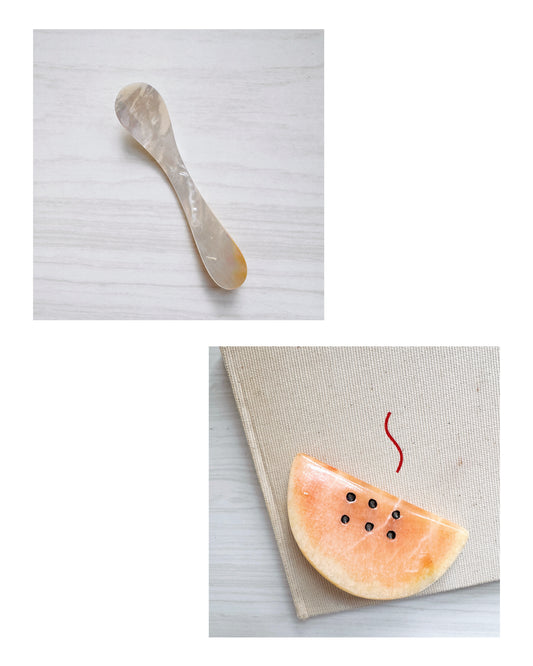 Custom Listing for Alli (Caviar Spoon & Alabaster Watermelon)