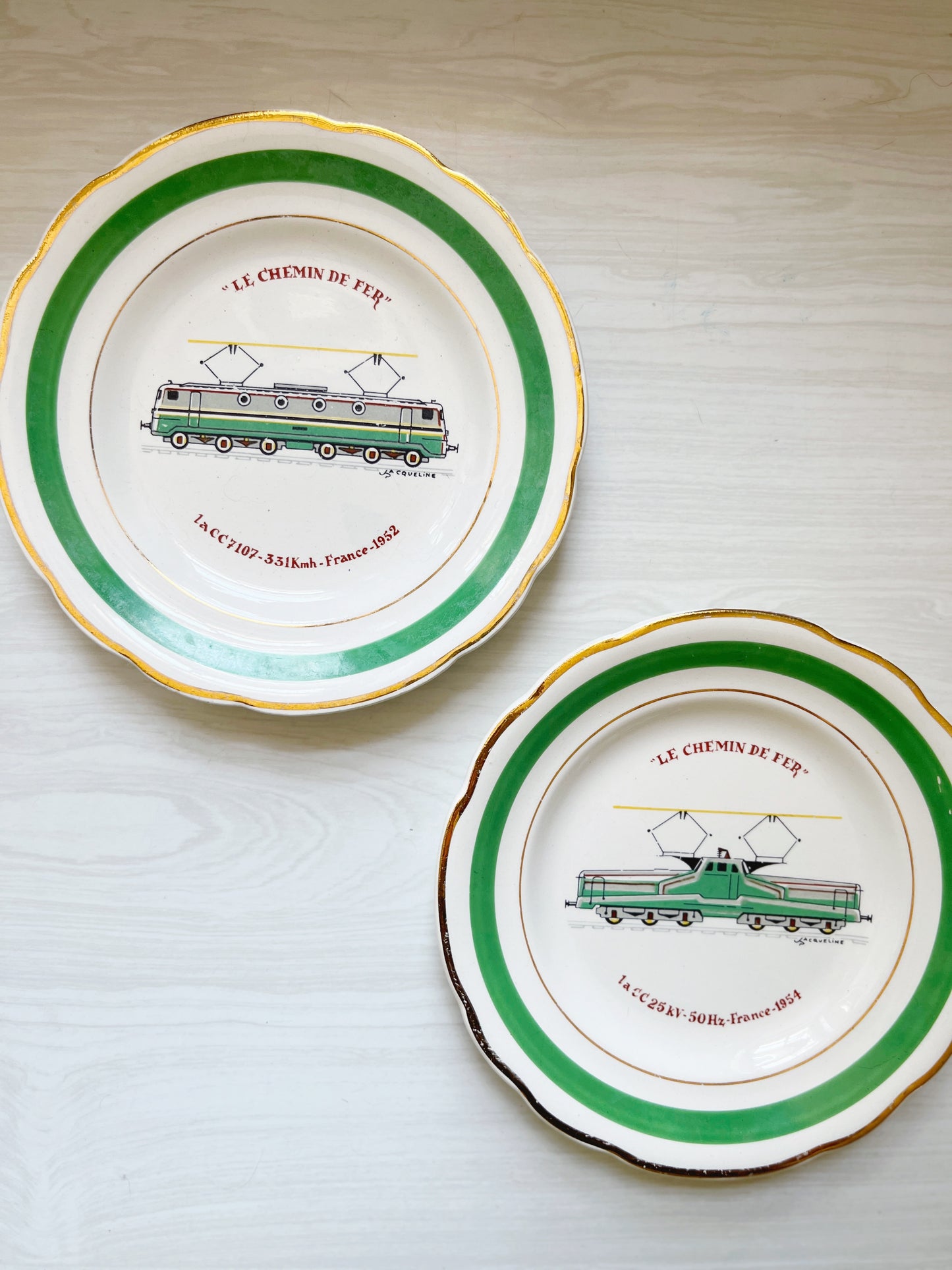 'The Railway' French Dessert Plates