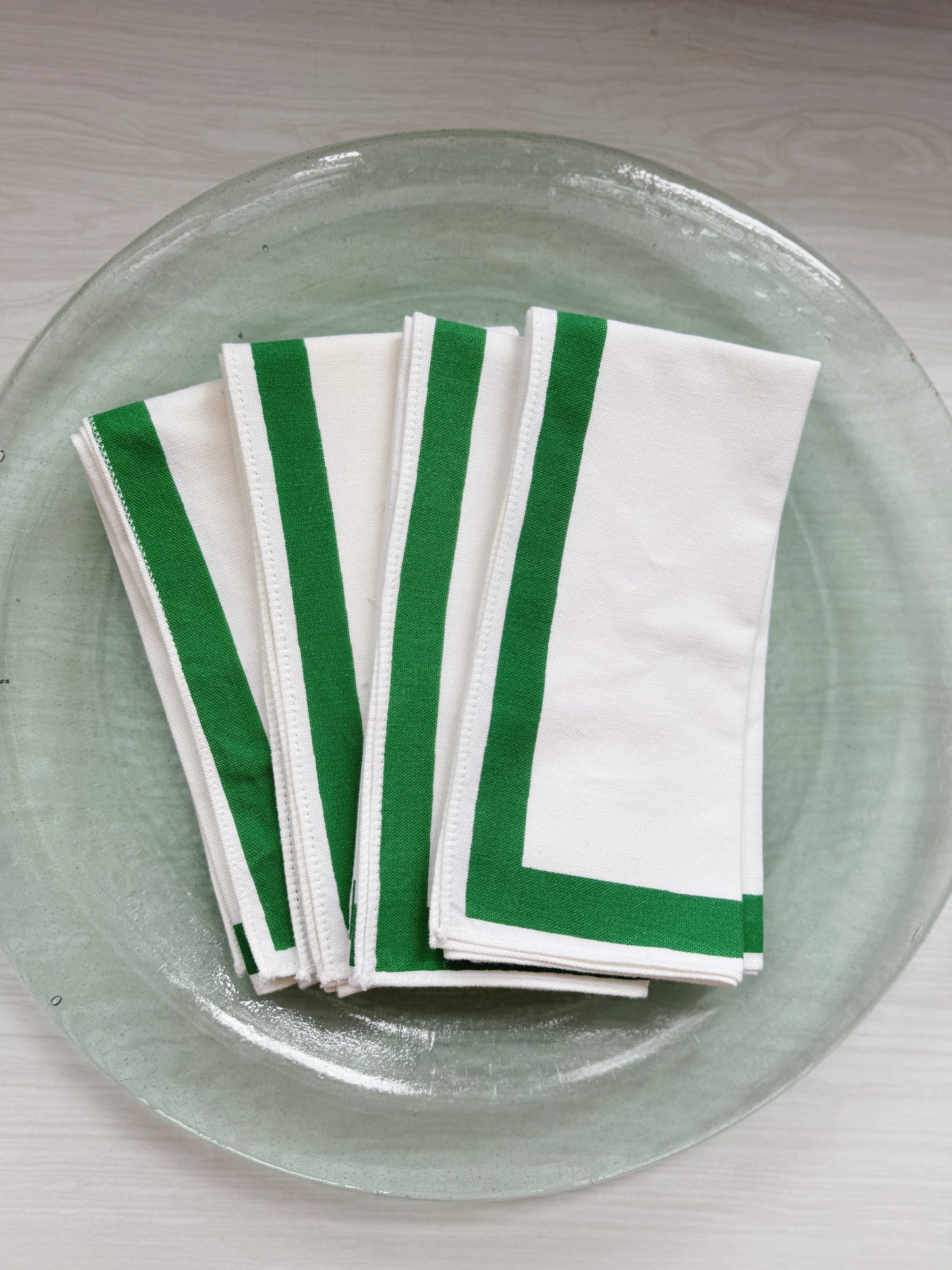 Custom Listing for Ryan (Green & White Napkins)