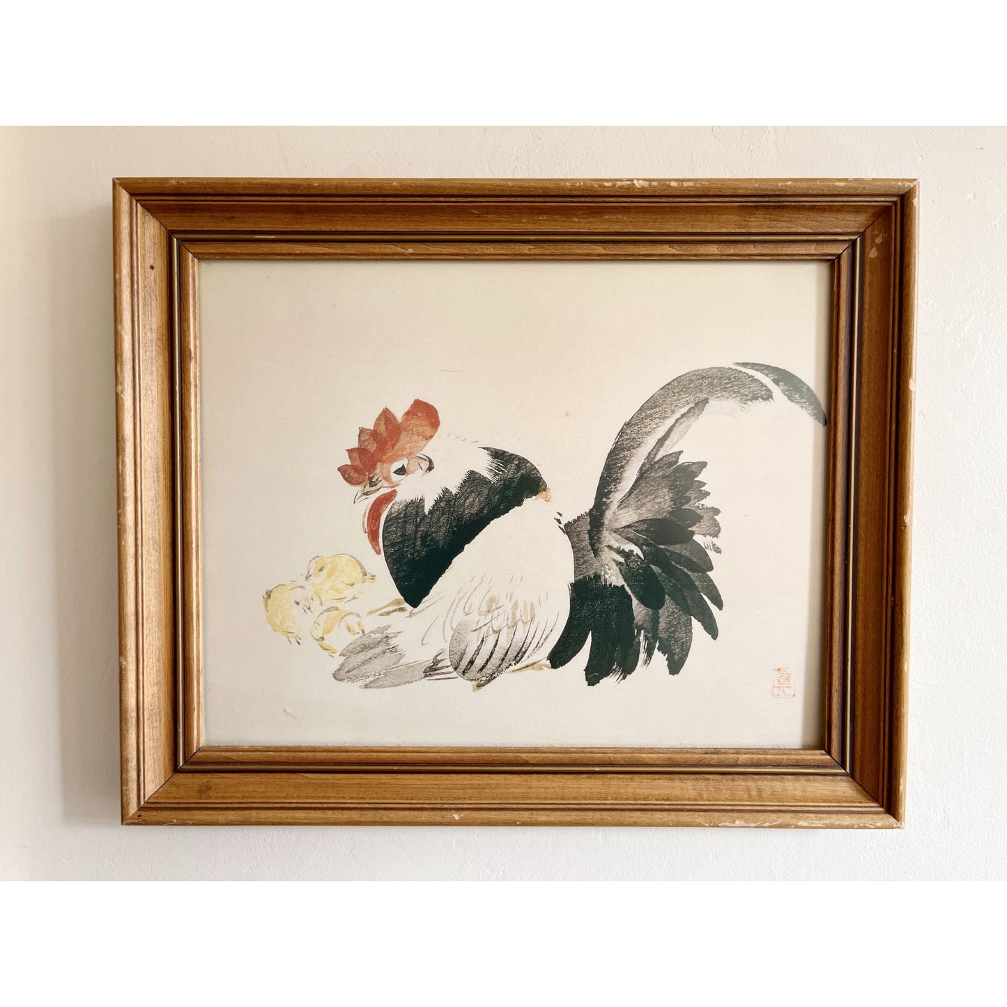 Rooster and Chicks Print