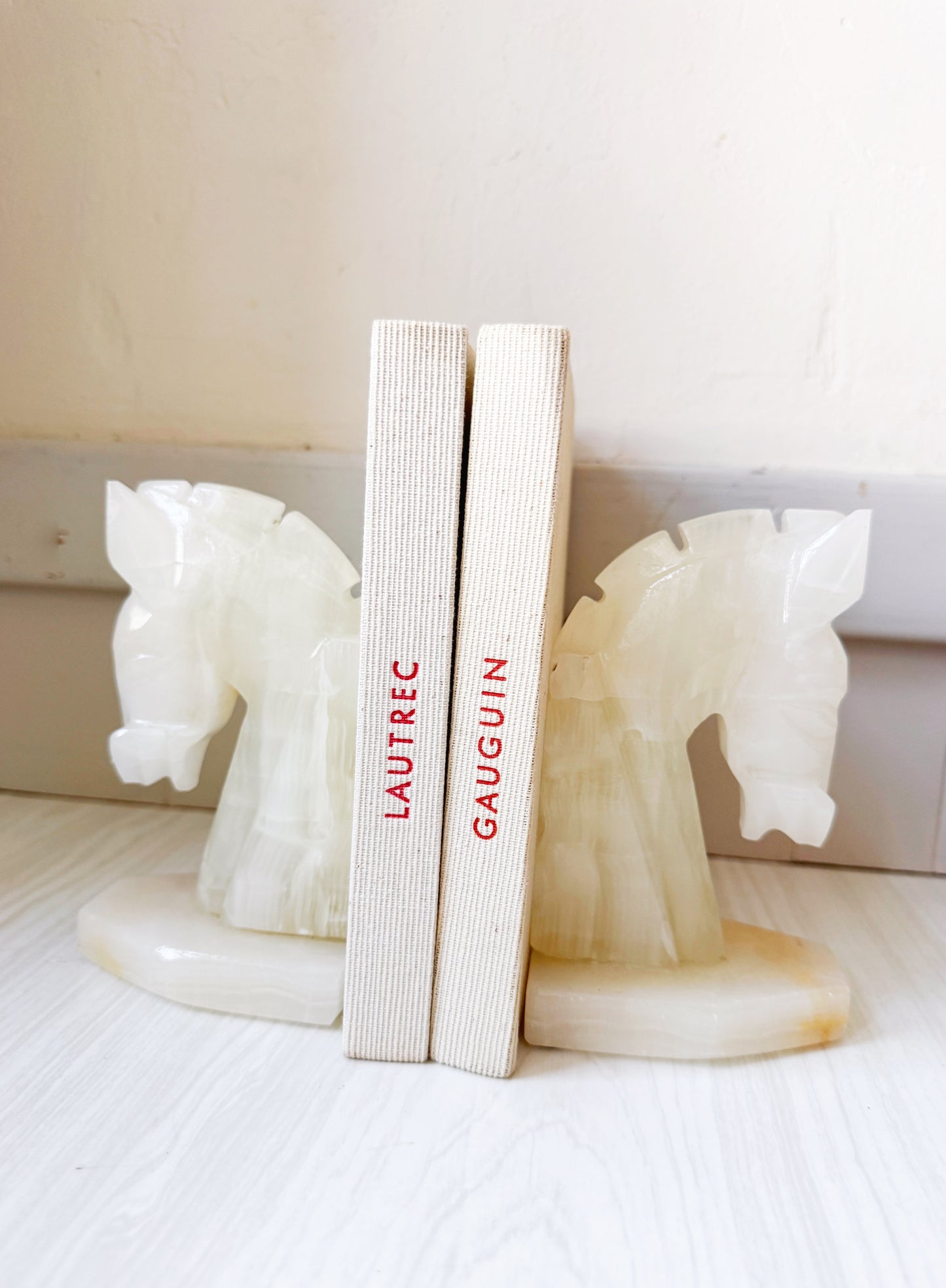 Onyx Horse Bookends