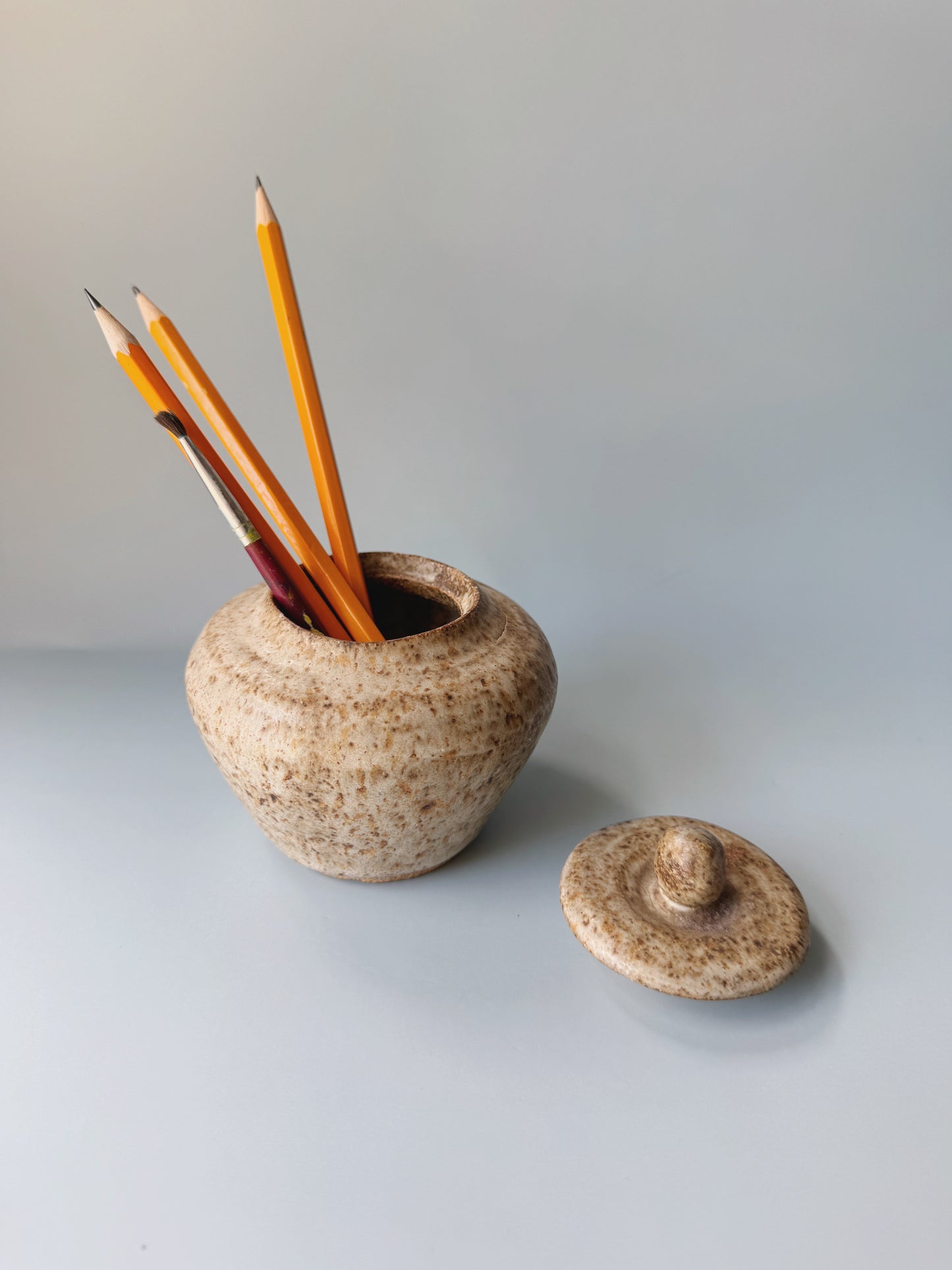 Lidded Pottery Vessel