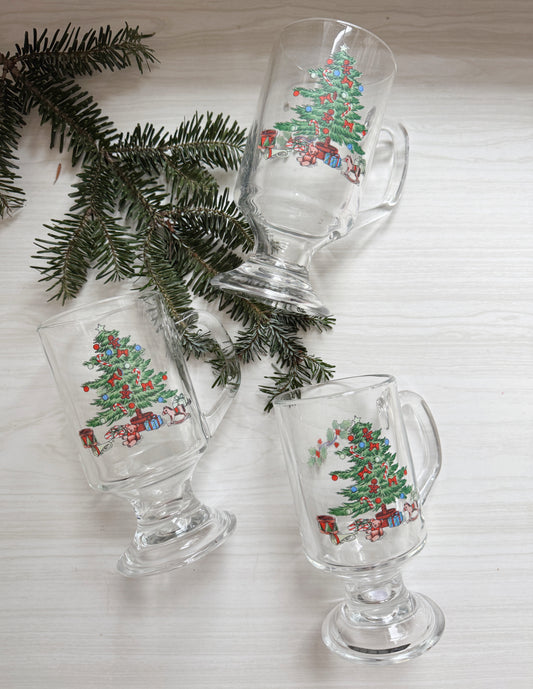 Set of 3 Luminarc Christmas Glasses