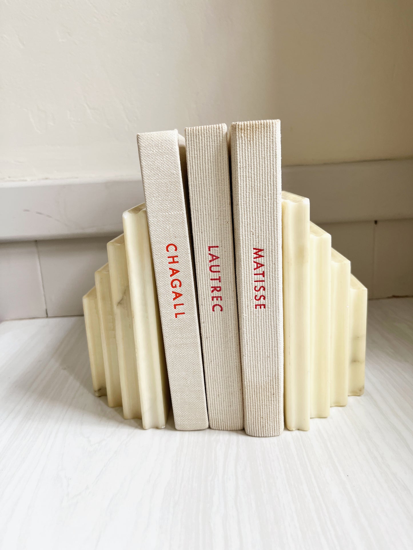 Marble Book Bookends