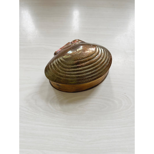 Mini Brass Clamshell Box
