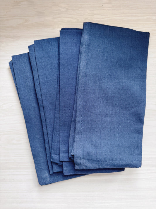 Navy Cotton Napkins