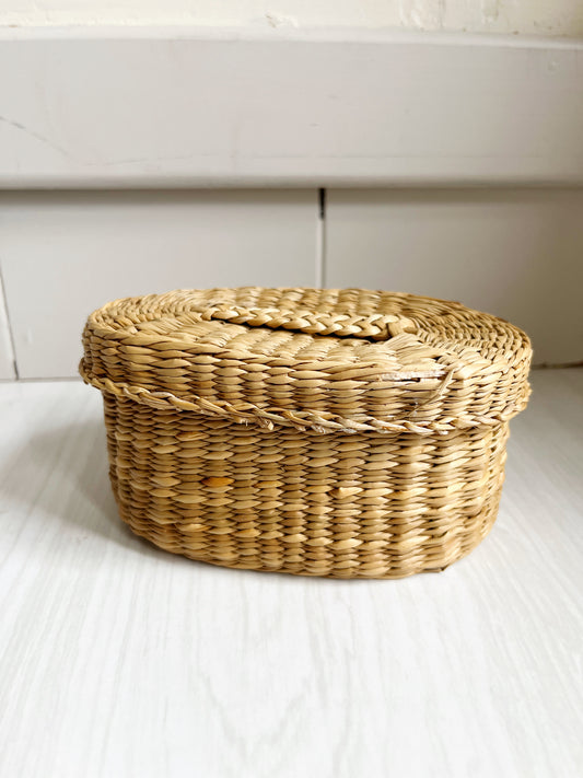 Oval Lidded Basket