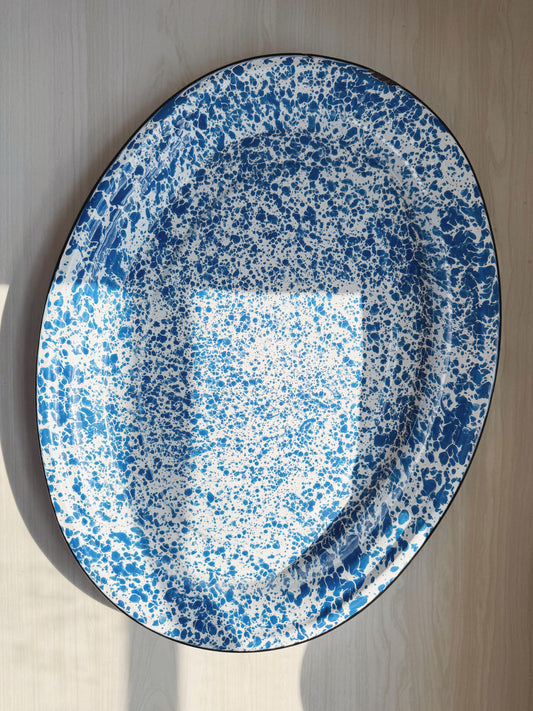 Custom Listing for Melanie (Splatterware Enamel Tray)