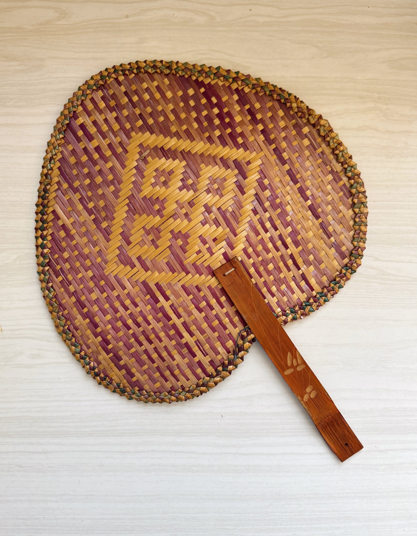 Woven Straw Fan