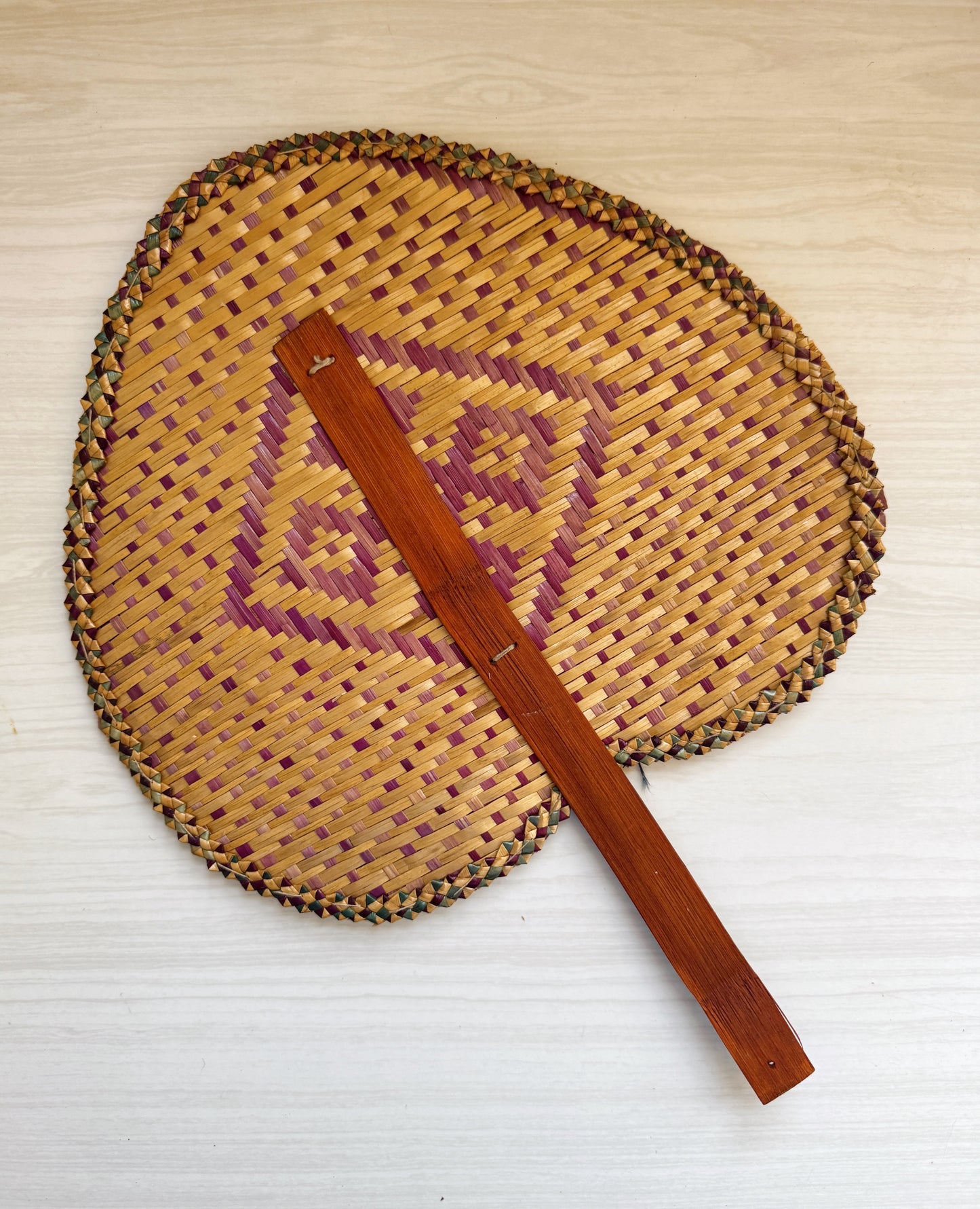 Woven Straw Fan