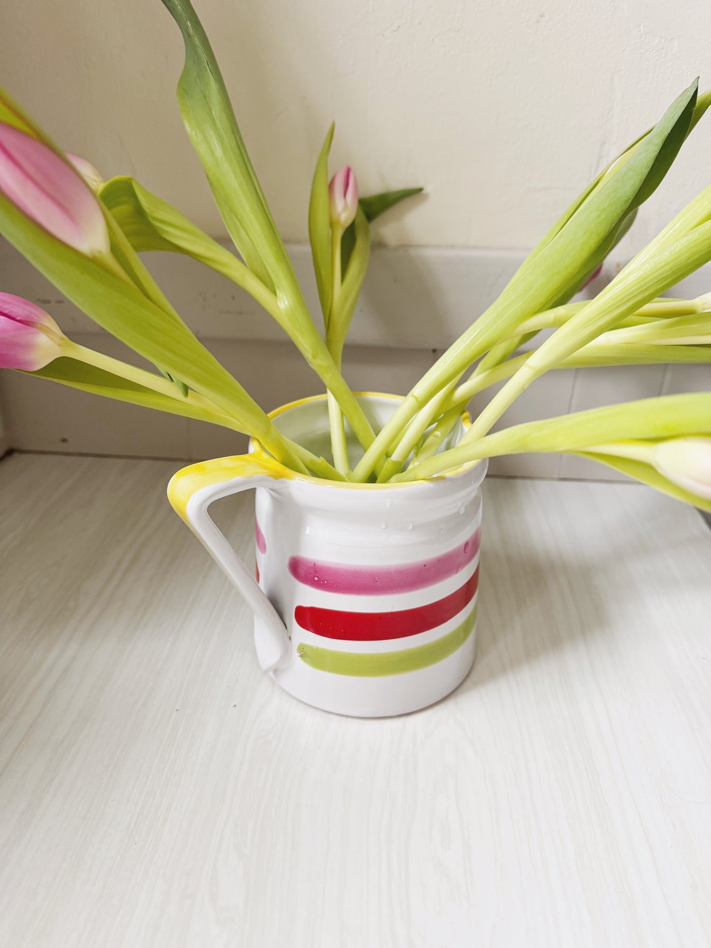 Striped Italian Pitcher
