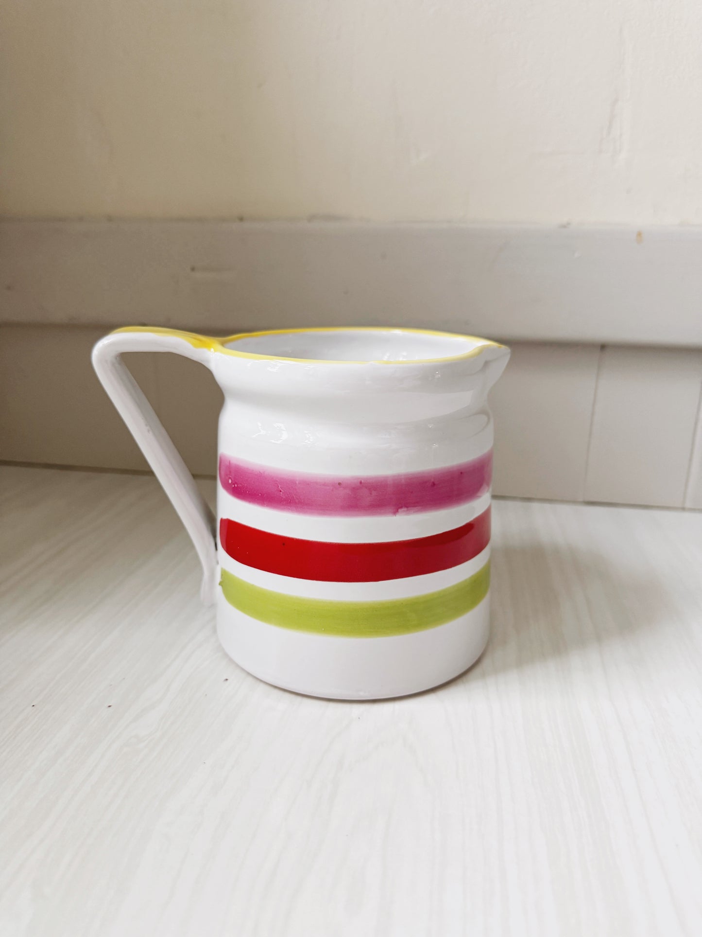 Striped Italian Pitcher