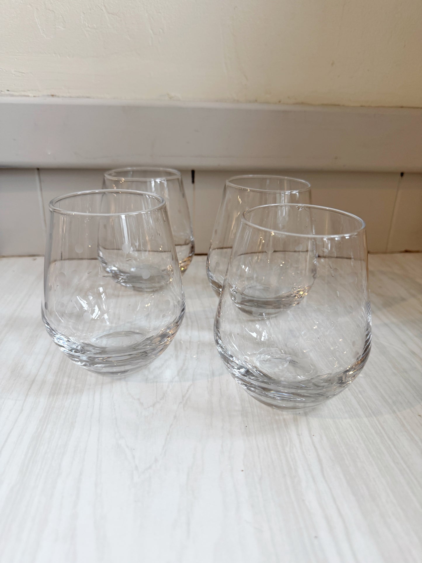 Custom Listing for Audra (Polka Dot Wine Glasses)