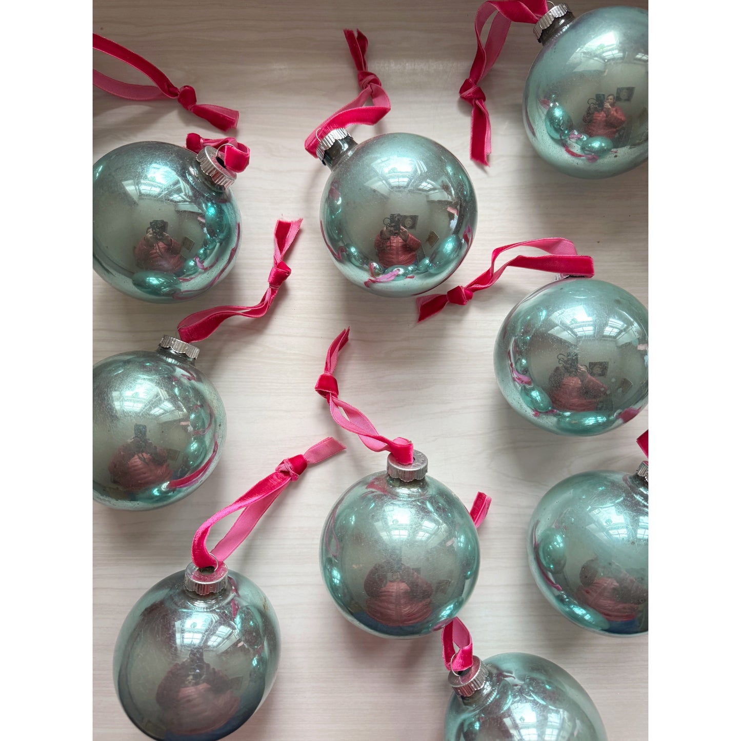 Set of 10 Shiny Brite Ornaments