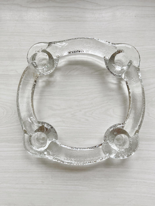 Swedish Glass Candleholder from Pukeberg